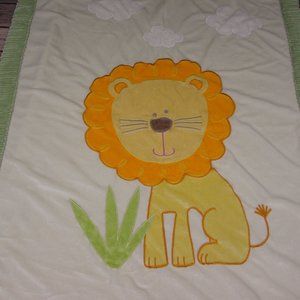 Little Miracles Lion Plush Baby Blanket Ribbed